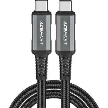 ACEFAST Кабел Acefast C1-09, USB-C към USB-C, USB4, PD3.1, 5A, 1m, сиво-черно (C1-09)