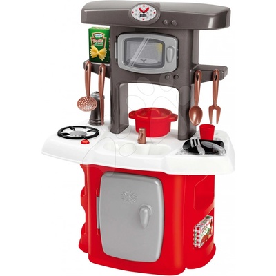 Ecoiffier kuchynka s mikrovlnkou Loft s chladničkou a 14 doplnkov