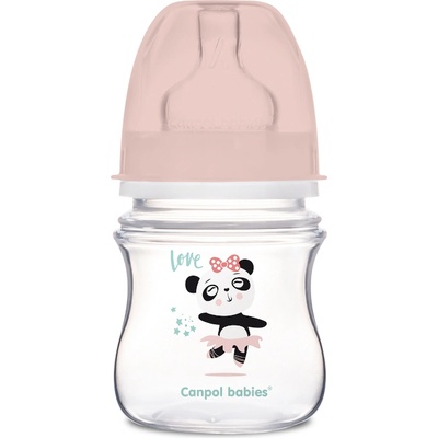 Canpol babies Антиколик шише Canpol - Exotic Animals, 120 ml, Розово (35/220_pin)