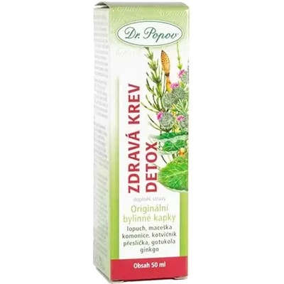 Dr.Popov Bylinné kvapky Zdravá krv detox 50 ml