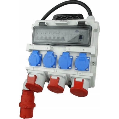 Stavební rozvaděč TR-S/FI 32A 2x16A 4x230V SKH Schuko Doktorvolt 7266