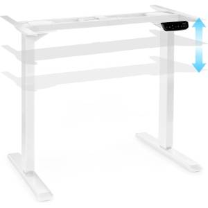 oneConcept Multidesk Comfort, бюро с регулиране на височината, електрически, височина 62 - 128 см, бяло (C-1-M02-23R WHITE) (C-1-M02-23R WHITE)