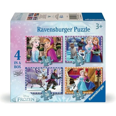 Ravensburger sada 4v1 Ledové království 12,16,20,24 dílků