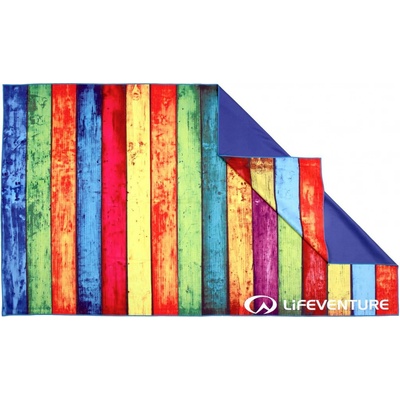 Lifeventure Printed Soft Fibre Trek - Striped Planks 90x150 cm
