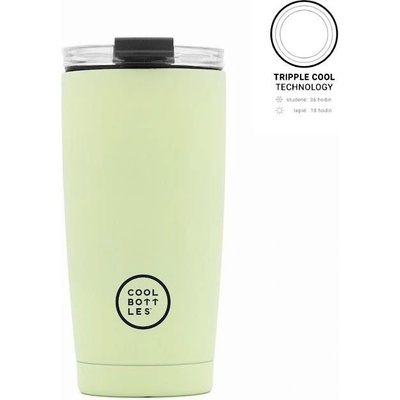 Cool Bottles Nerezový termohrnek Pastel Green třívrstvý 550 ml