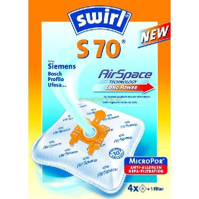 Комплект от 4 торби за прахосмукачка Swirl S 71 AirSpace MicroPor Plus (S71 AirSpace)