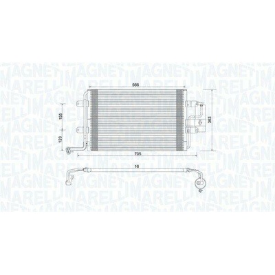 Kondenzátor, klimatizace MAGNETI MARELLI 350203735000