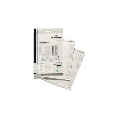DURABLE Náhradné papiere BADGEMAKER 61/122x150 mm biele
