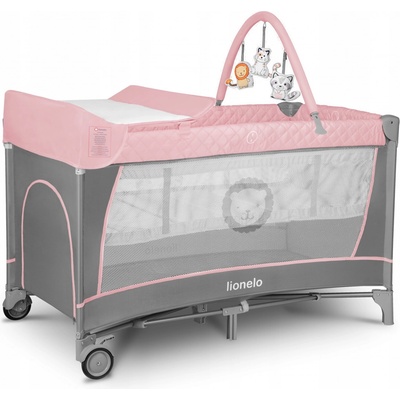 Lionelo Cestovní postýlka Flower Flamingo – Zboží Mobilmania