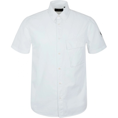 BELSTAFF Мъжка риза с къс ръкав BELSTAFF Scale Short Sleeve Shirt Mens - White