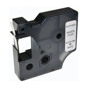Image 1 of G&G RM-GG-810 / DYMO LM 160 / BLACK ON WHITE - 6mm x 7m (RL - D - 43613)