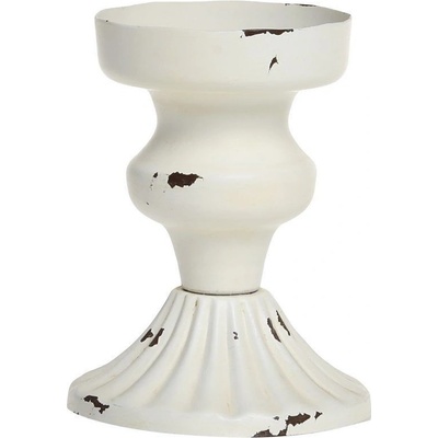 Krémový antik dekorační svícen na úzkou svíčku Livia - Ø 7*9 cm - Chic Antique