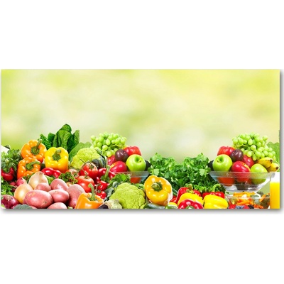 Fotoobraz na skle Ovocie a zelenina 100x50 cm