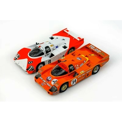 Spark Model Sada Porsche 956 #8/Porsche 956 #34 6th 24h Le Mans 1983 Sparky 1:64