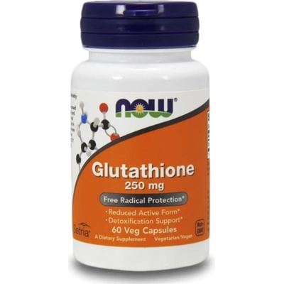 NOW Glutathione, 250 mg, 60 капсули, Now