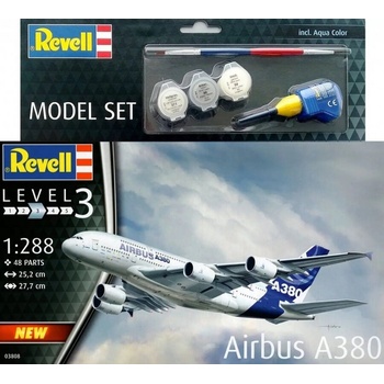 Revell Комплект за сглобяване, Revell, Airbus A380, 47 части (R63808)