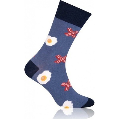 Pánske ponožky Vajce a slanina modrá