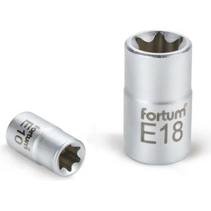 Fortum муфа, торкс, 1/2", 61CrV5, матов хром, дължина 38 мм; E14 FORTUM