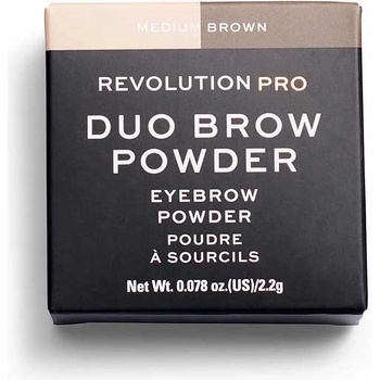 Makeup Revolution REVOLUTION PRO Веган Пудра за вежди Средно кафяво 22 g