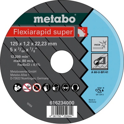 Metabo Rezný kotúč 125 x 1.2 x 22.23 mm TF 41 616234000