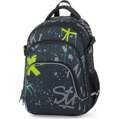 Oxybag batoh OXY SCOOLER Graffiti modrá