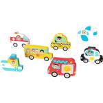 Tooky Toy 3D Дървен пъзел Tooky Toy - Транспортни средства (109489)