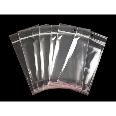 Prima-obchod PP sáček s lepicí klopou a závěsem 10x13,5 cm transparent 100 ks