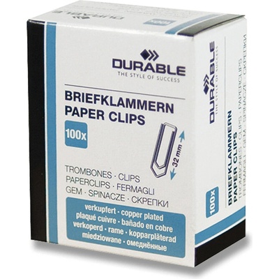 Durable - kancelářské sponky - 32 mm, 100 ks – Sleviste.cz
