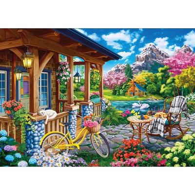 KS Games - Puzzle Colorful House Near the Lake - 500 piese