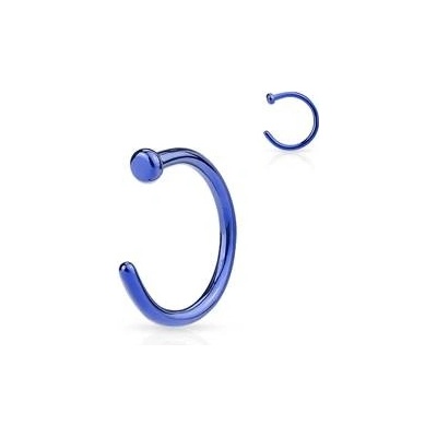 Šperky4U piercing do nosu kruh N01120-0610B modrý