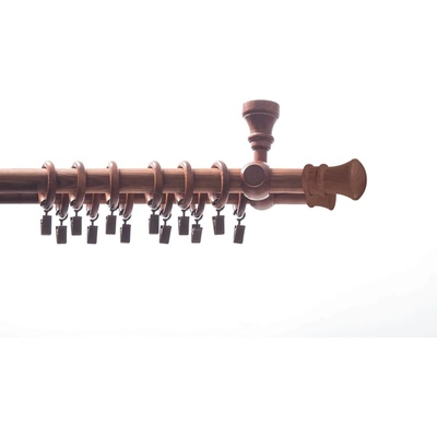 Rolmajster 28mm záclonová tyč "ECO" Monako Dub Dvojitá 120cm