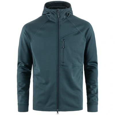 Fjällräven Abisko Grid Fleece Hoodie M Размер: M / Цвят: син