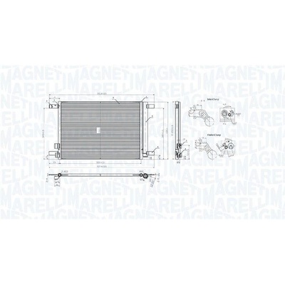 Kondenzátor, klimatizace MAGNETI MARELLI 350203964000