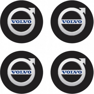 Samolepky živicové 3D Volvo čierne 4ks AutoZulu