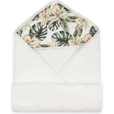 Matex Osuška s kapucňou bambusová 100x100 cm bielo zelená