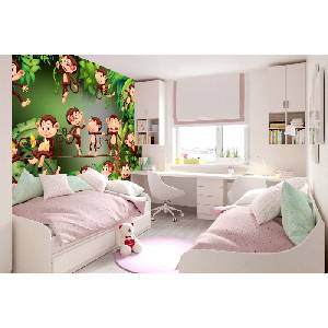 DIMEX ART Самозалепваща се флизелинова фототапета маймуна 375 x 250 см