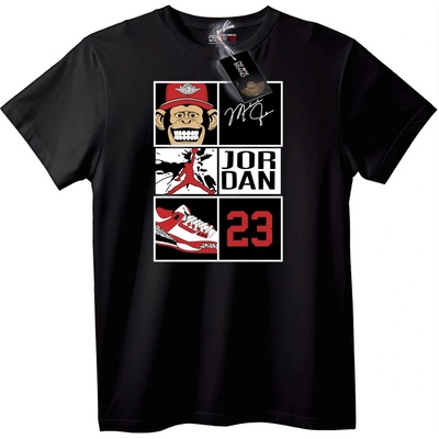 NOONEBRAND Тениска Jordan 23 Маймуна - 2XL, White