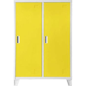 Carmen Метален шкаф Carmen CR-1605-2 JZ - сив / жълт (3580178_4)
