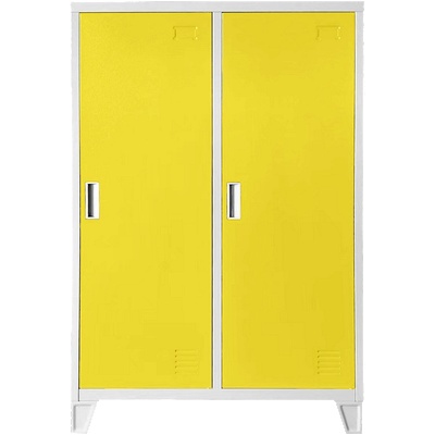 Carmen Метален шкаф Carmen CR-1605-2 JZ - сив / жълт (3580178_4)