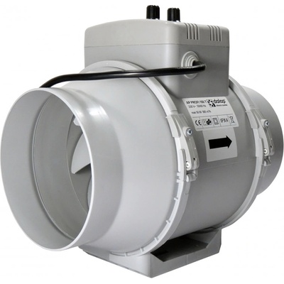 Dalap Професионален тръбен вентилатор с температурен сензор и регулатор на скоростта Ø 160 мм (8215)