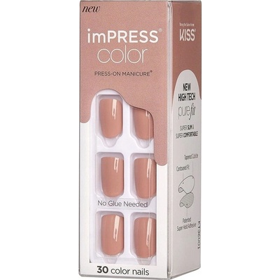 KISS imPRESS Color Short umělé nehty Sandbox 30 ks