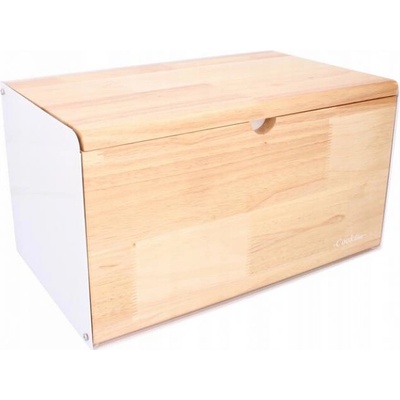 Chomik Basilico Chlebník kovový s bambusovým víkem bílý – Zboží Mobilmania