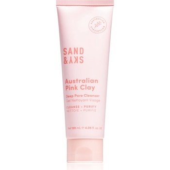 Sand&Sky Australian Pink Clay Deep Pore Cleanser почистващ и премахващ грима гел с детокс ефект 120ml