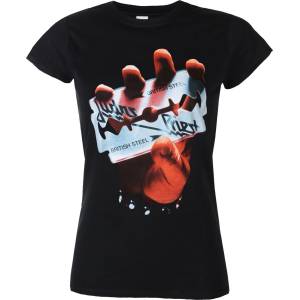 ROCK OFF дамска тениска Judas Priest - British Steel - ROCK OFF - JPTEE01LB