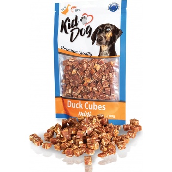 KID DOG Mini kocky z kačacieho mäsa a tresky pre psy 80 g