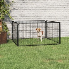 vidaXL Ohrádka pro psy 4 panely černá 50 x 100 cm práškovaná ocel