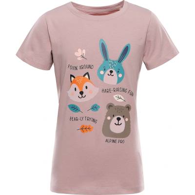 Alpine Pro Детска памучна тениска ALPINE PRO DORGO pale mauve вариант pe ALPINE PRO | Rozov | Момчешки | 92-98