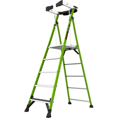 Little Giant Ladder Стълба с платформа от фибростъкло Little Giant Fortress 5 стъпала и защитно ограждение (19305EN)