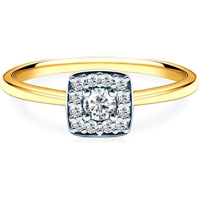 SAVICKI Годежен пръстен Savicki: двуцветно злато, диаманти