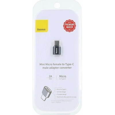 Baseus 92817 USB-C microUSB čierny